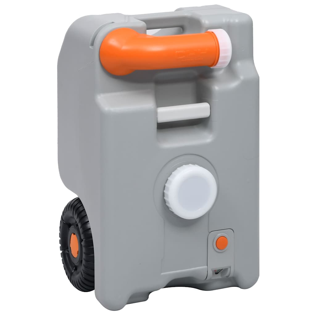 30135 vidaXL Wheeled Water Tank for Camping 25 L Grey 1