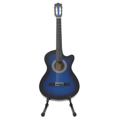 vidaXL 12 Piece Western Classical Guitar Set with 6 Strings Blue 38 5