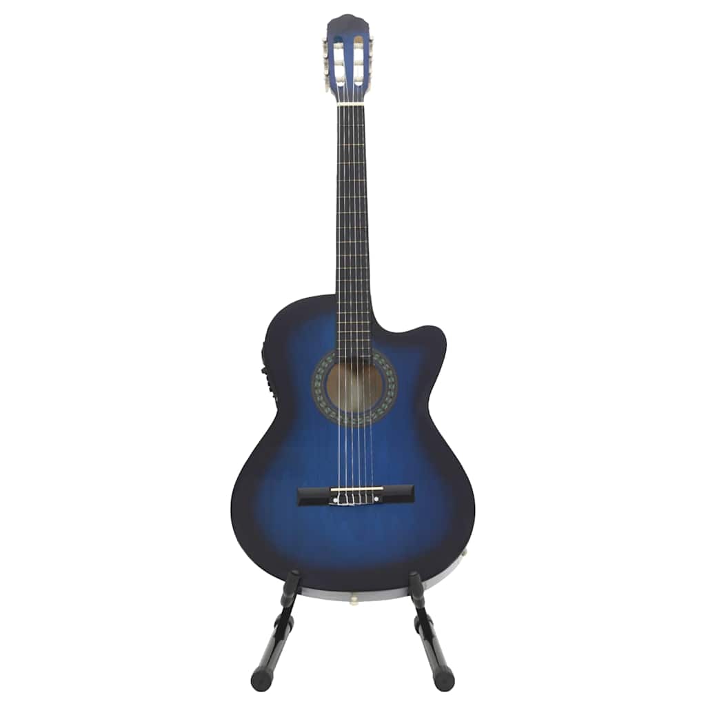 vidaXL 12 Piece Western Guitar Set with Equalizer and 6 Strings Blue 5
