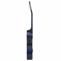 vidaXL 12 Piece Western Guitar Set with Equalizer and 6 Strings Blue 6