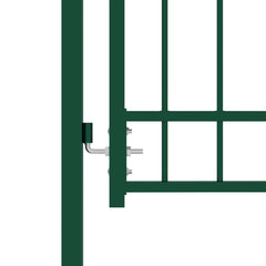 Fence Gate with Spikes EMMEN Powder-coated steel Green 104 x 97 cm