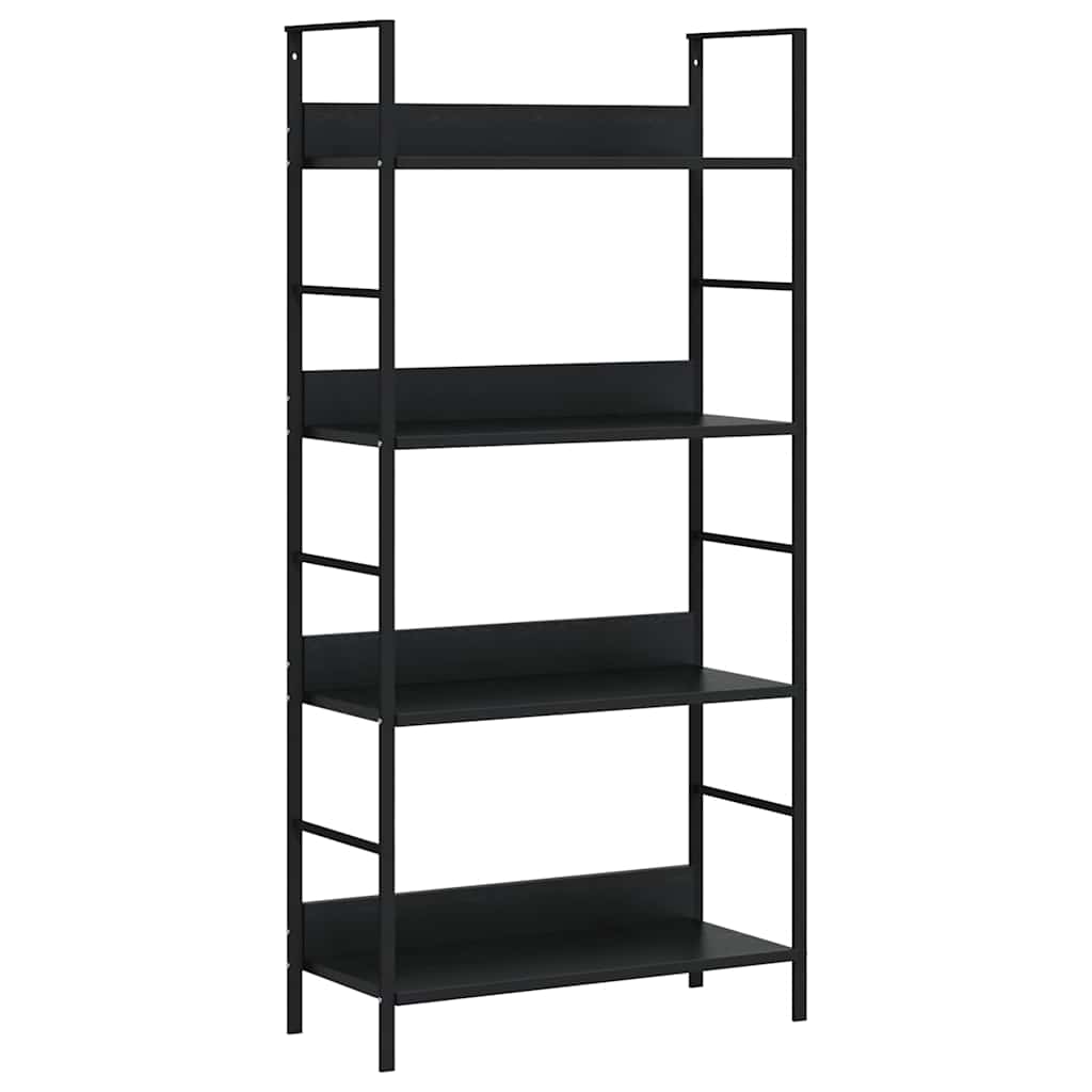 vidaXL Shelf Cabinet | Black | Engineered Wood, Steel | Medium | Shelf Cabinet 2