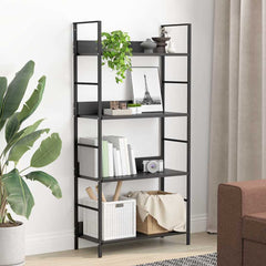 vidaXL Shelf Cabinet | Black | Engineered Wood, Steel | Medium | Shelf Cabinet 3