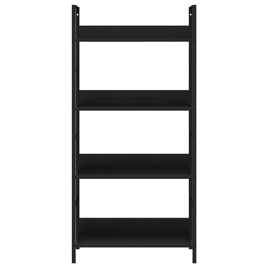 vidaXL Shelf Cabinet | Black | Engineered Wood, Steel | Medium | Shelf Cabinet 5