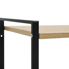 vidaXL 2-Layer Book Shelf Black and Oak 52x28x59 cm Engineered Wood 6