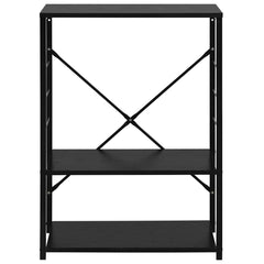 vidaXL Microwave Cabinet Black 60x39.6x79.5 cm Engineered Wood 3