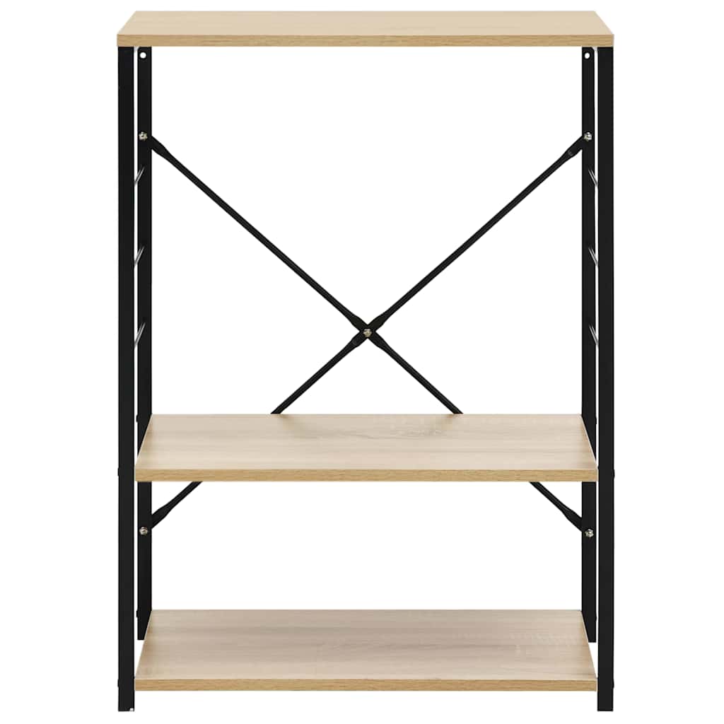 vidaXL Microwave Cabinet Black and Oak 60x39.6x79.5 cm Engineered Wood 3