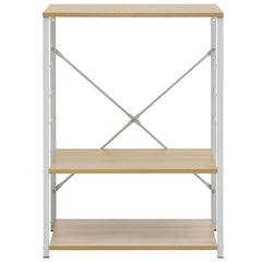vidaXL Microwave Cabinet White and Oak 60x39.6x79.5 cm Engineered Wood 3