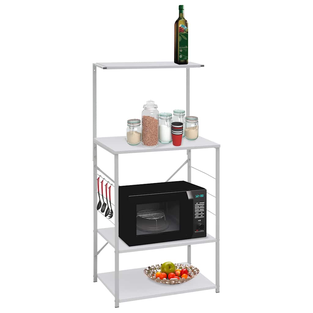 vidaXL Microwave Cabinet White 60x39.6x123 cm Engineered Wood 1