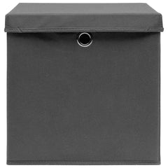 vidaXL Storage Box | Set of 10 | Grey | Non-woven fabric (100% polyester) 4