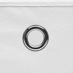 vidaXL Storage Box | Set of 10 | White | Non-woven fabric (100% polyester) 5