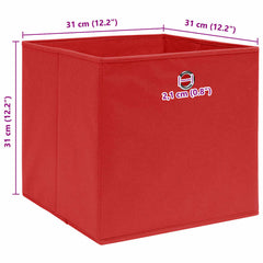 vidaXL Storage Boxes 10 pcs Red 32x32x32 cm Fabric 5