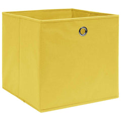 vidaXL Storage Boxes 10 pcs Yellow 32x32x32 cm Fabric 2
