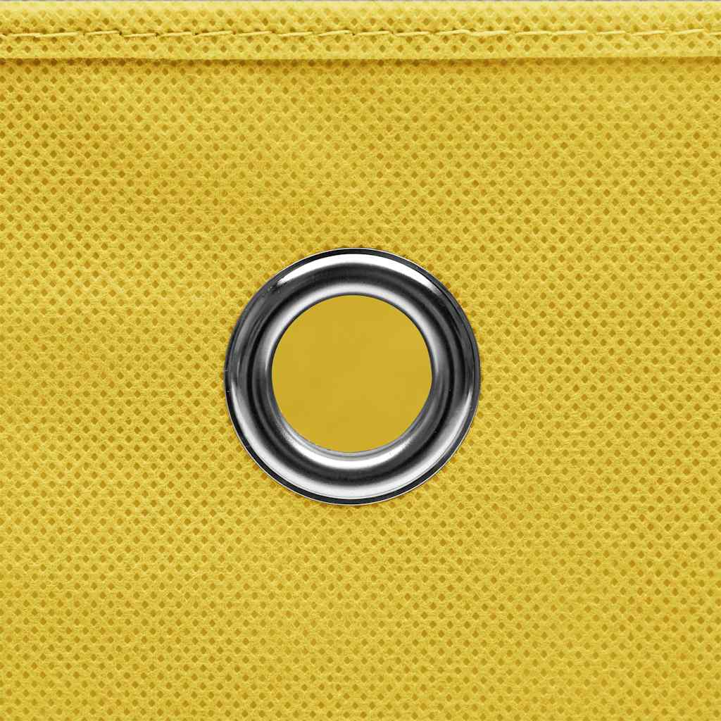 vidaXL Storage Boxes 10 pcs Yellow 32x32x32 cm Fabric 4