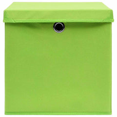 vidaXL Storage Box | Set of 10 | Green | Non-woven fabric (100% polyester) 4