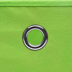 vidaXL Storage Box | Set of 10 | Green | Non-woven fabric (100% polyester) 5