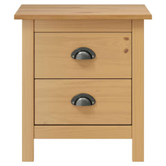 vidaXL Bedside Cabinets Hill 2pcs 46x35x49.5cm Solid Pine Wood 3
