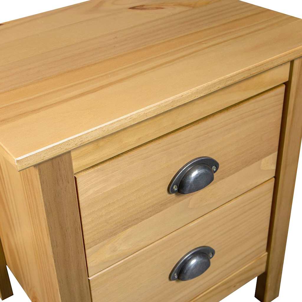 vidaXL Bedside Cabinets Hill 2pcs 46x35x49.5cm Solid Pine Wood 5