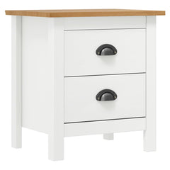 vidaXL Bedside Cabinet Hill 2 pcs White 46x35x49.5 cm Solid Pine Wood 2
