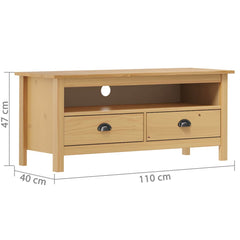 vidaXL TV Cabinet | Honey Brown | Solid Pine Wood | Medium | TV Cabinet 4