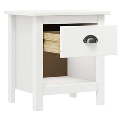 vidaXL Bedside Cabinet | Set of 2 | White | Solid pine wood | Compact 4