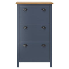 vidaXL Shoe Cabinet | Grey and honey brown | Solid pine wood | Medium 2
