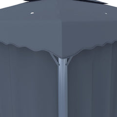 Gazebo with Curtain Aluminium Anthracite 3 x 3 m