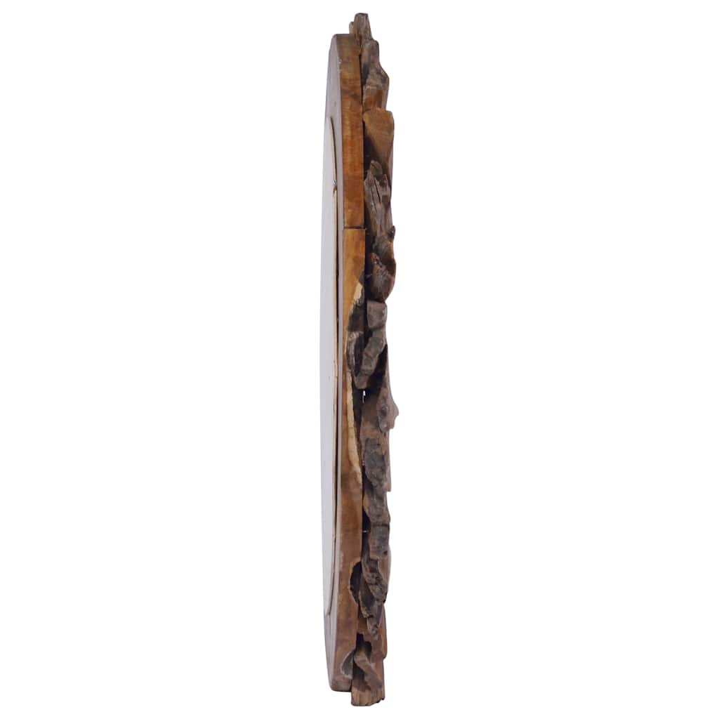 Wall Mirror 40 cm Teak Round Φ 60 cm