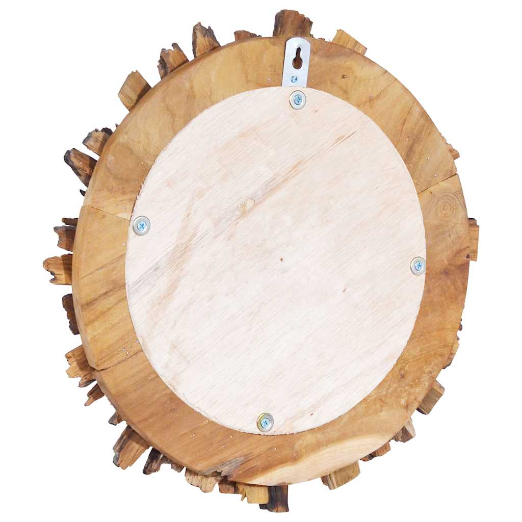 Wall Mirror 40 cm Teak Round Φ 60 cm