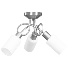 vidaXL Ceiling Lamp with Ceramic Shades for 3 E14 Bulbs White Cone 4