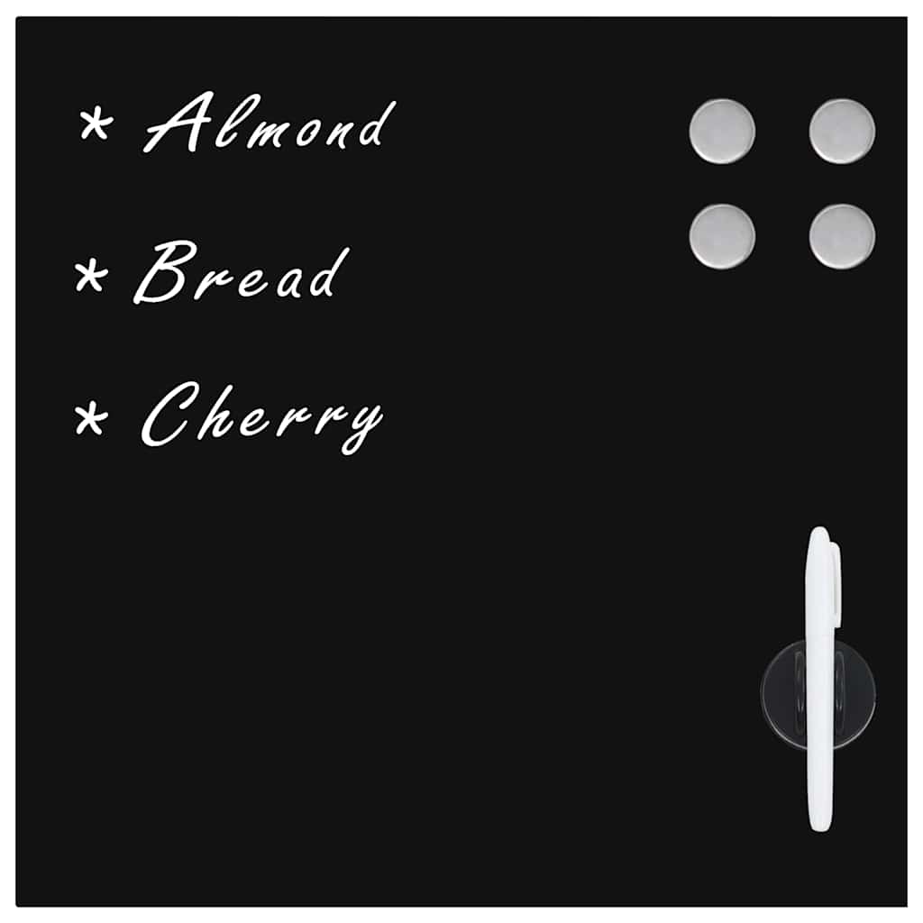 vidaXL Wall Mounted Magnetic Board Glass 60x60 cm 2