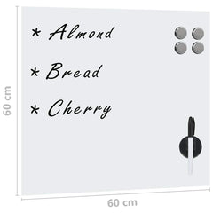 vidaXL Wall Mounted Magnetic Board Glass 60x60 cm 5