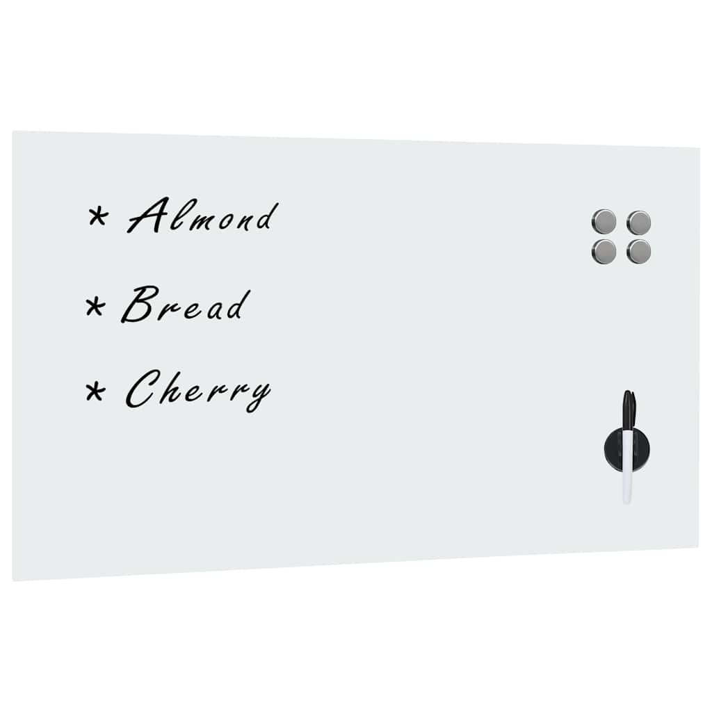 vidaXL Wall Mounted Magnetic Board Glass with Accessories