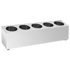 vidaXL Cutlery Holder 5 Grids Rectangular Stainless Steel 2
