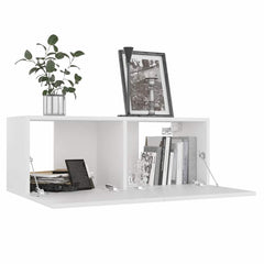 vidaXL Tv Cabinet | White | Engineered wood | Small | Drop-Down | TV Cabinet 3