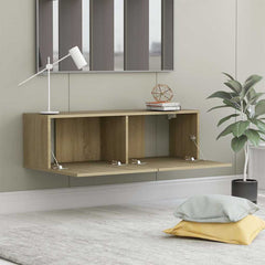 801484 vidaXL TV Cabinet Sonoma Oak 100x30x30 cm Engineered Wood 3
