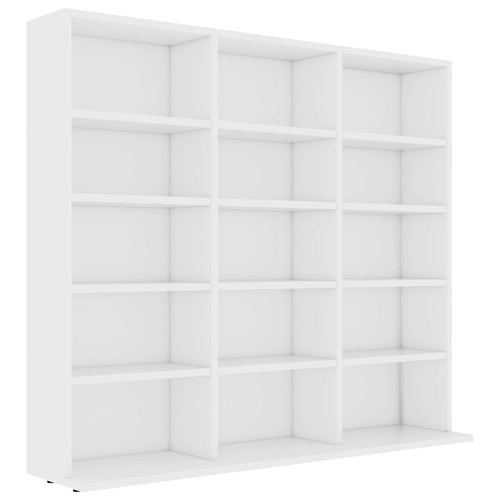CD Cabinet 100x23x89,5 cm Engineered Wood Height 89.5 cm White