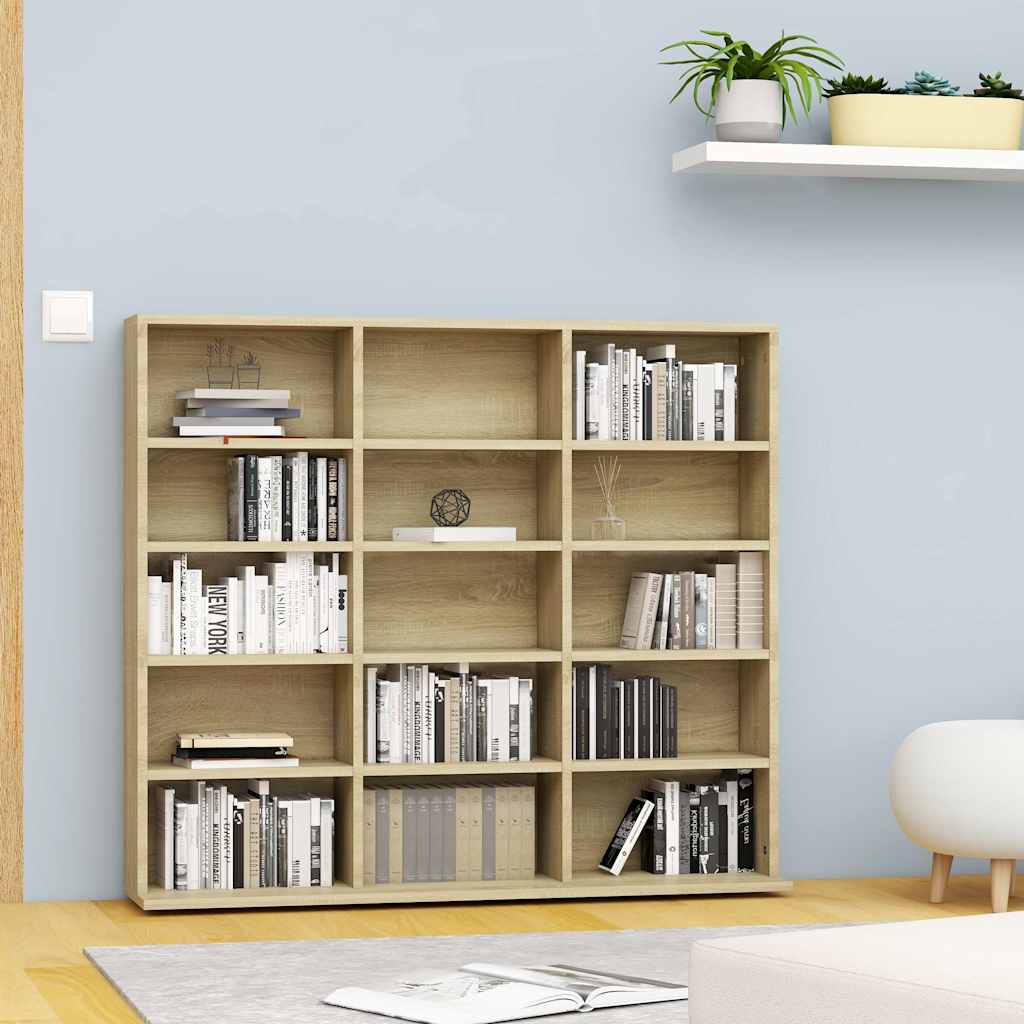 CD Cabinet 100x23x89,5 cm Engineered Wood Height 89.5 cm Sonoma oak