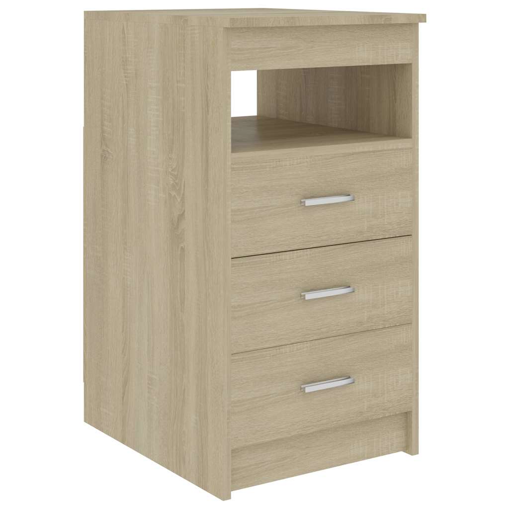vidaXL Drawer Cabinet Sonoma Oak 40x50x76 cm Engineered Wood 2