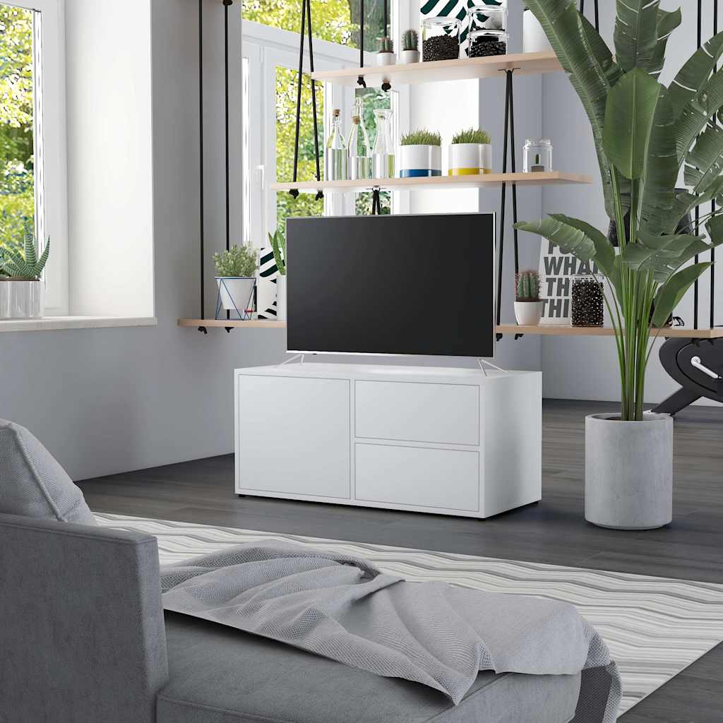 vidaXL Tv Cabinet | White | Engineered Wood | Medium | Tv Cabinet | Rectangular 1