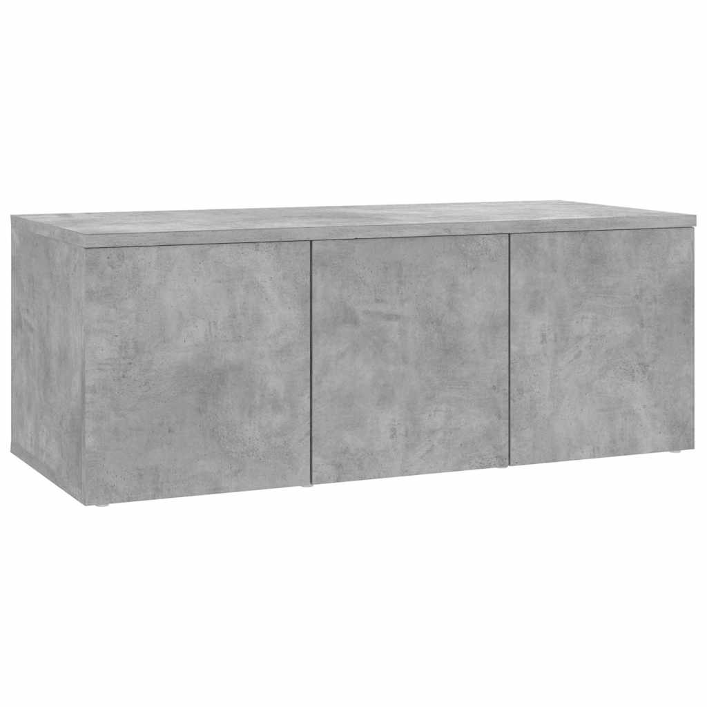 801863 vidaXL TV Cabinet Concrete Grey 80x34x30 cm Engineered Wood 2