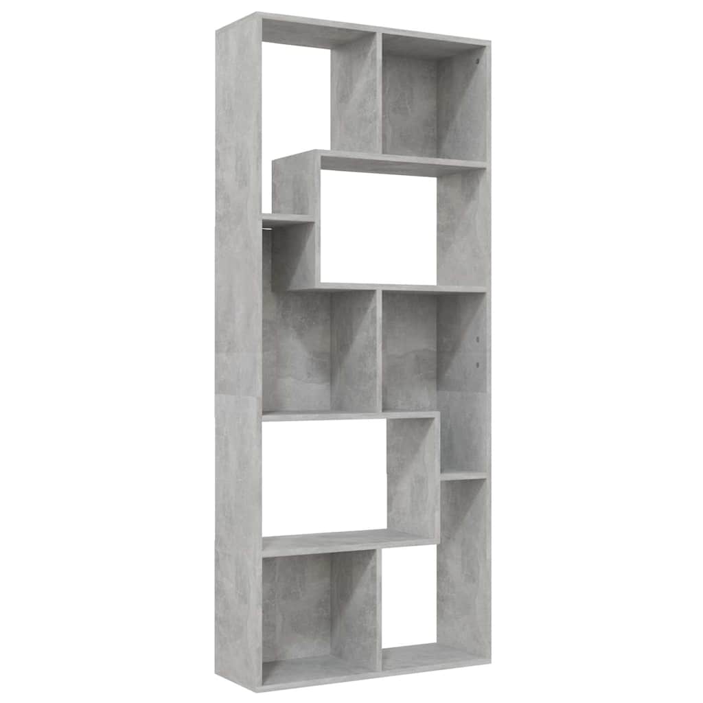 vidaXL Book Cabinet | Concrete grey | Engineered wood | 67x24x161 cm 2