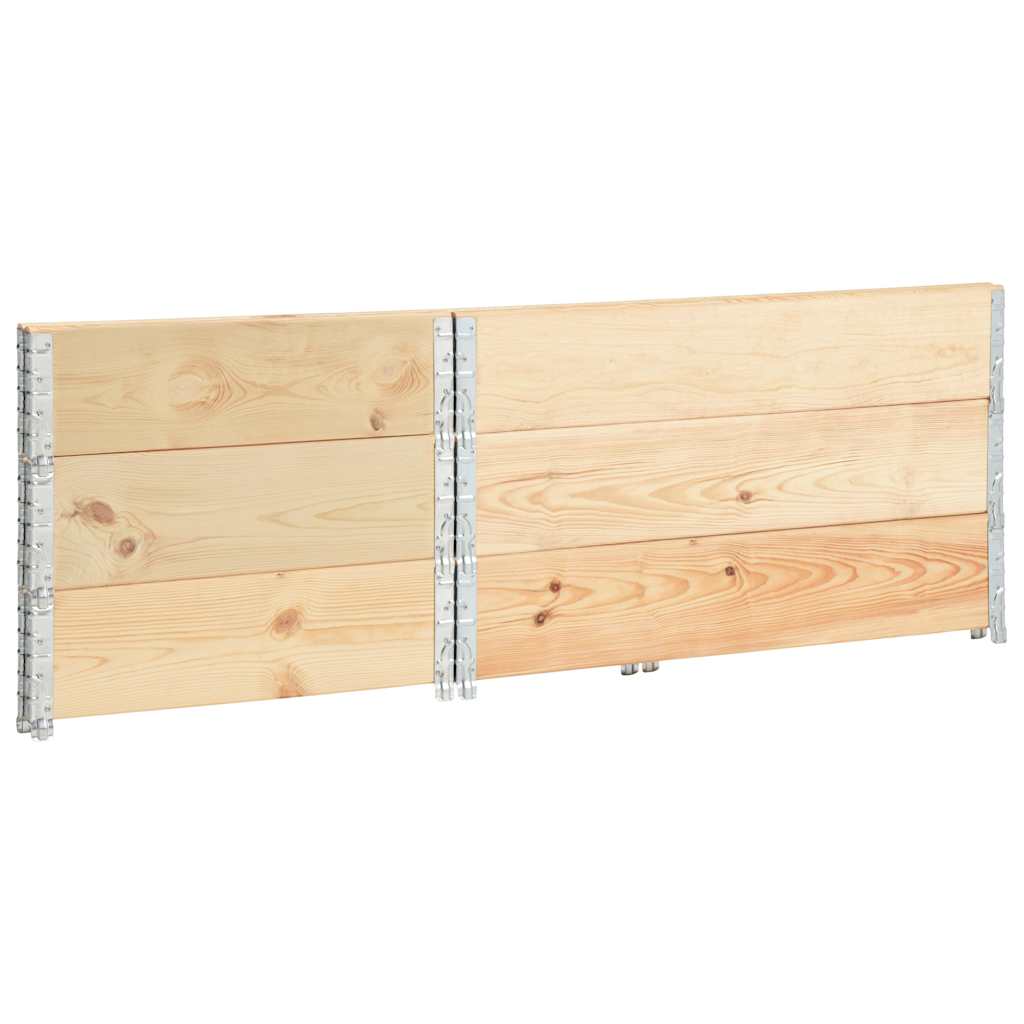 vidaXL Pallet Collars 3 pcs 50x100 cm Solid Pine Wood 4