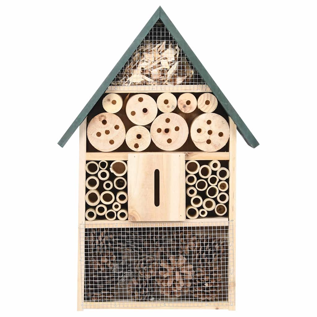 vidaXL Insect Hotel | Natural wood | Firwood, Bamboo | 31 x 10 x 48 cm 2