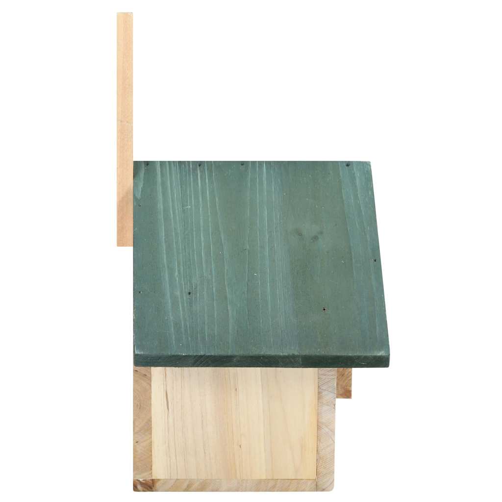 vidaXL Birdhouse | Set of 4 | Green and natural wood | Solid Firwood | Small 4