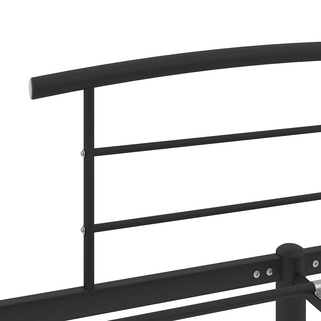 Bed Frame without Mattress Metal Black 120 x 200 cm