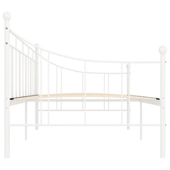 DayBed Frame without Mattress Metal 90x200 cm White