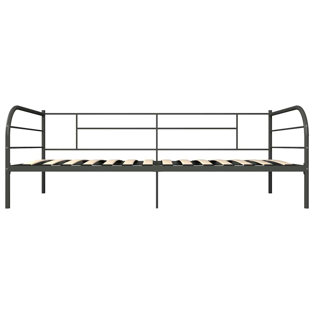 DayBed Frame without Mattress Metal 90x200 cm Grey