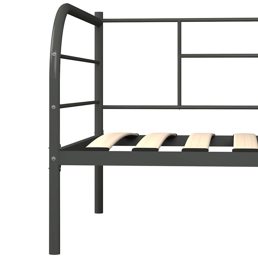 DayBed Frame without Mattress Metal 90x200 cm Grey