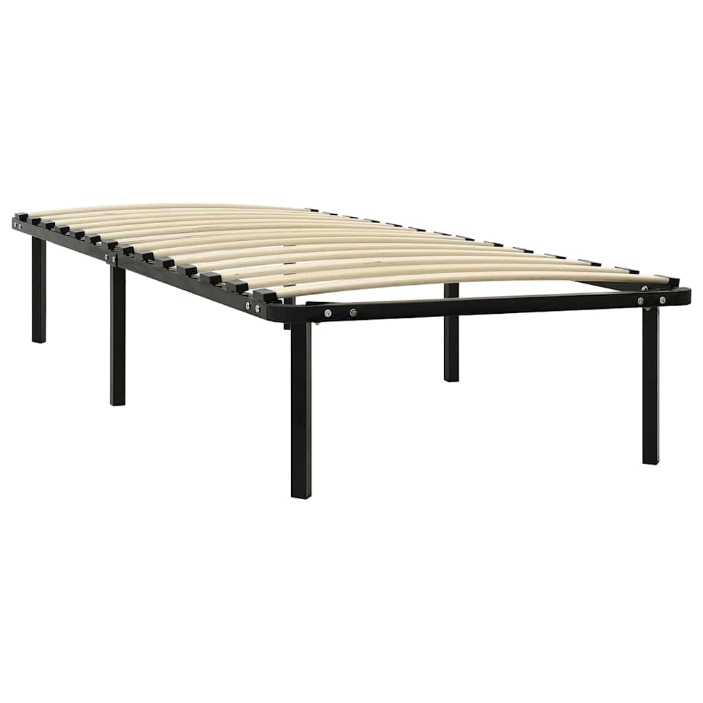 Bed Frame without Mattress Black Metal 90 x 200 cm